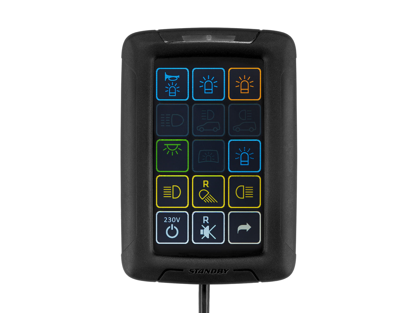 T4 Touch Panel Front View with Buttons