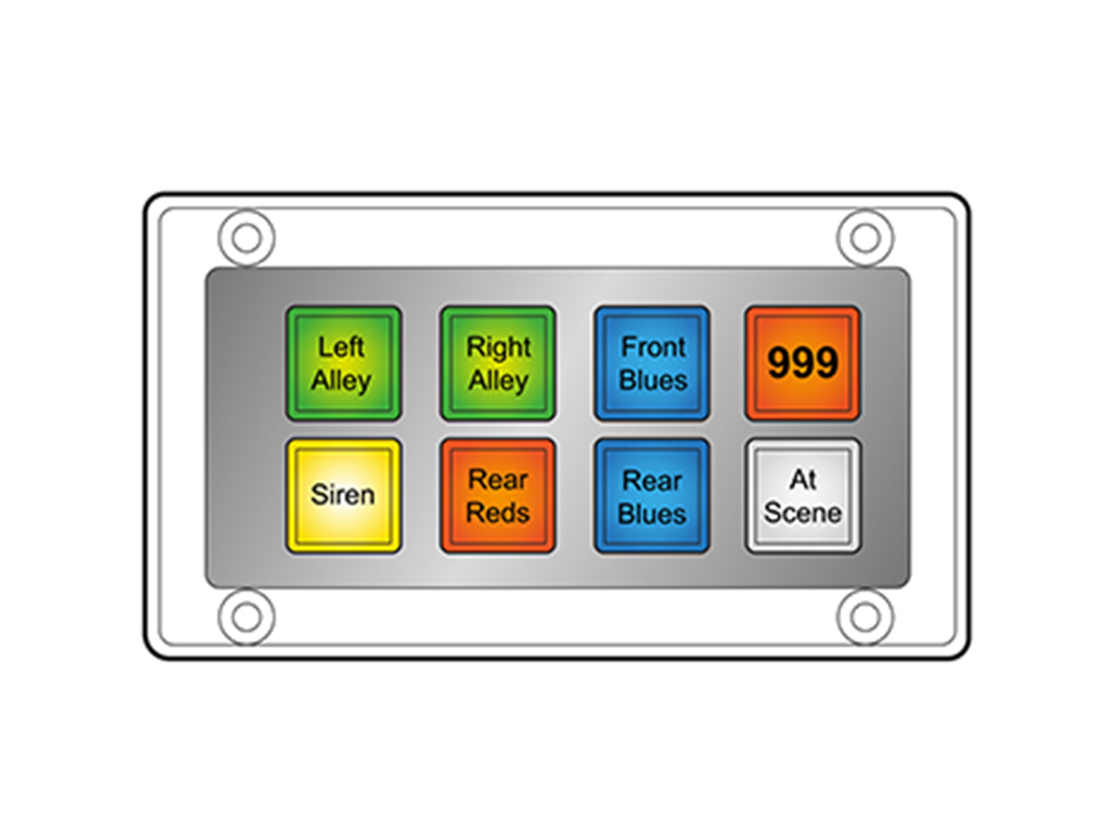 MCS-T8A Mini Switch Panel Configuration Illustration