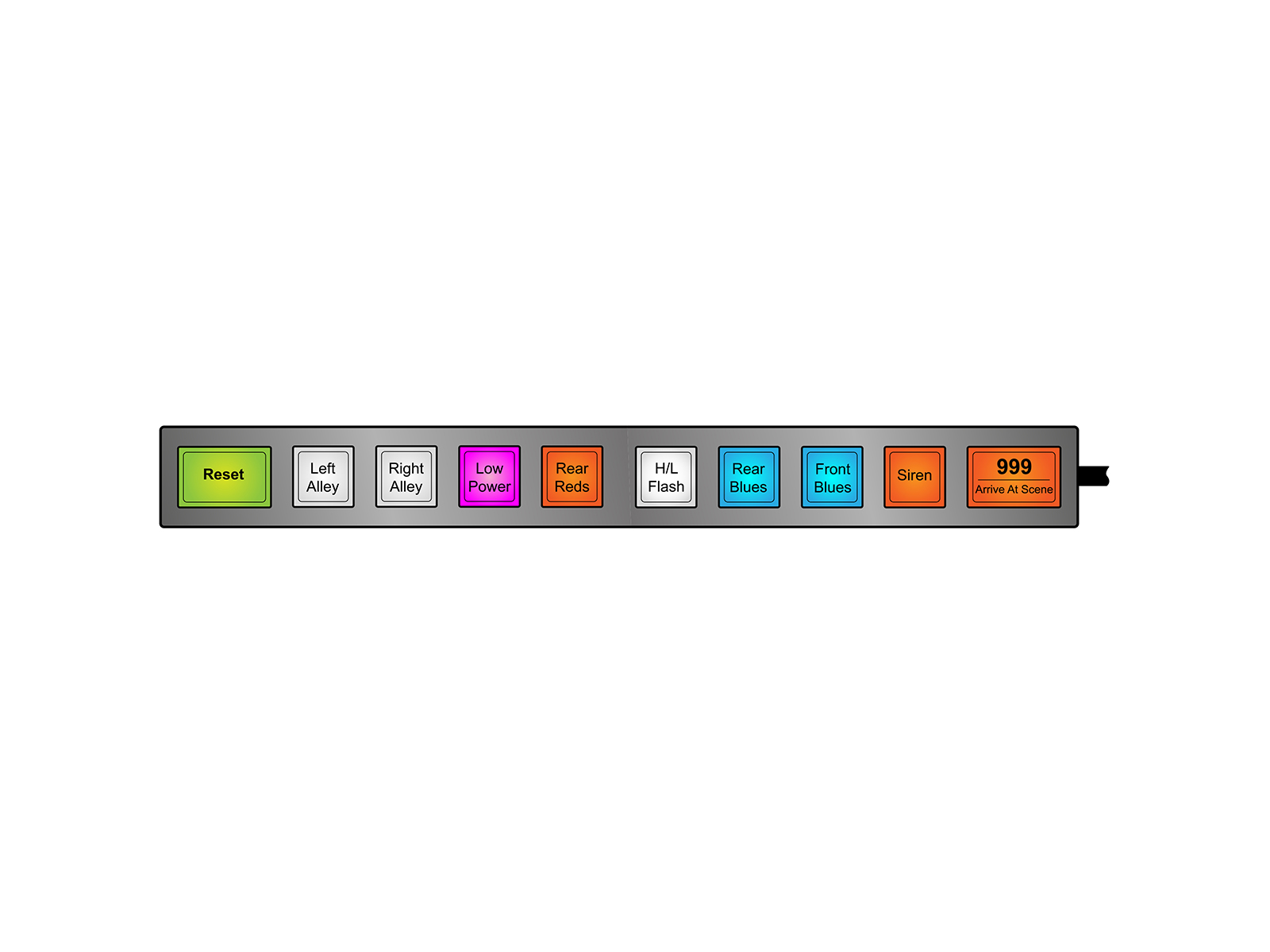 MCS-F5D Slimline Switch Unit Configuration Illustration