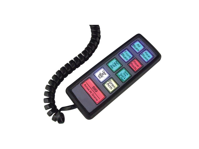 MCS-T10 Midi Handset Angle View with Curly Cable