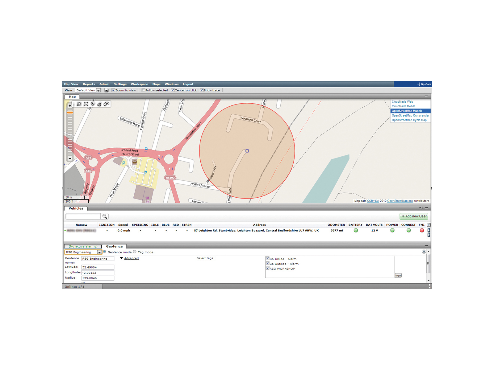 Fleetmotus Telematics Device Geofencing
