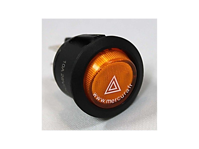 Interrupteur triangle orange avec LED intégrée
