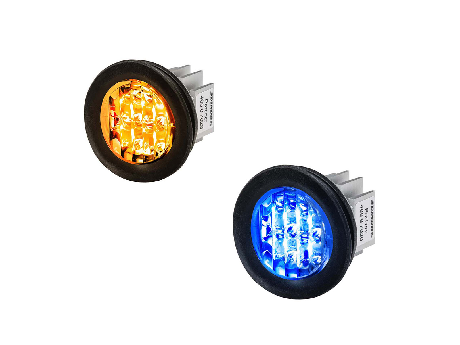 Feu de pénétration à LED QUARTZ orange et bleu