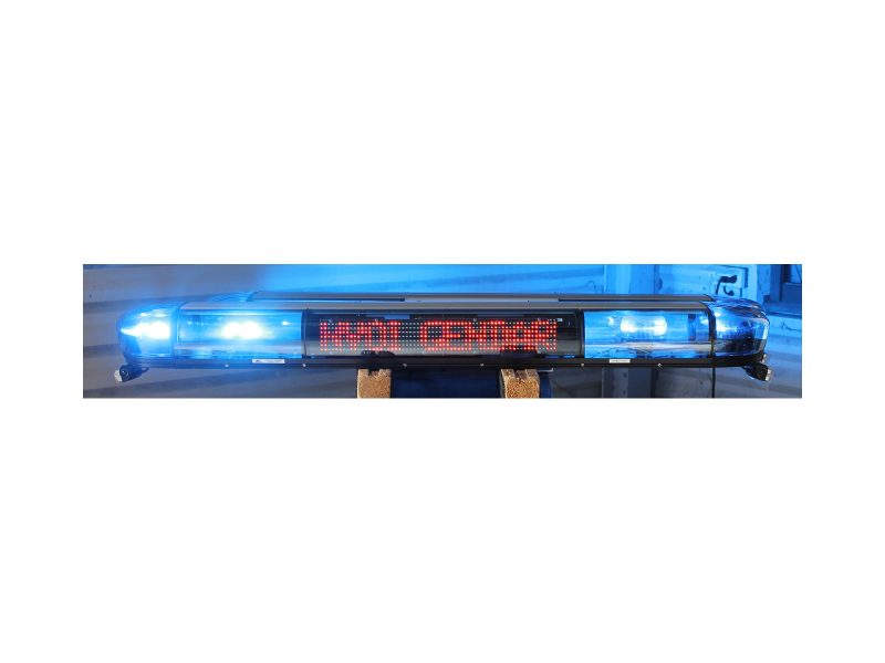Rampe M avec panneau message 1500 mm bleu