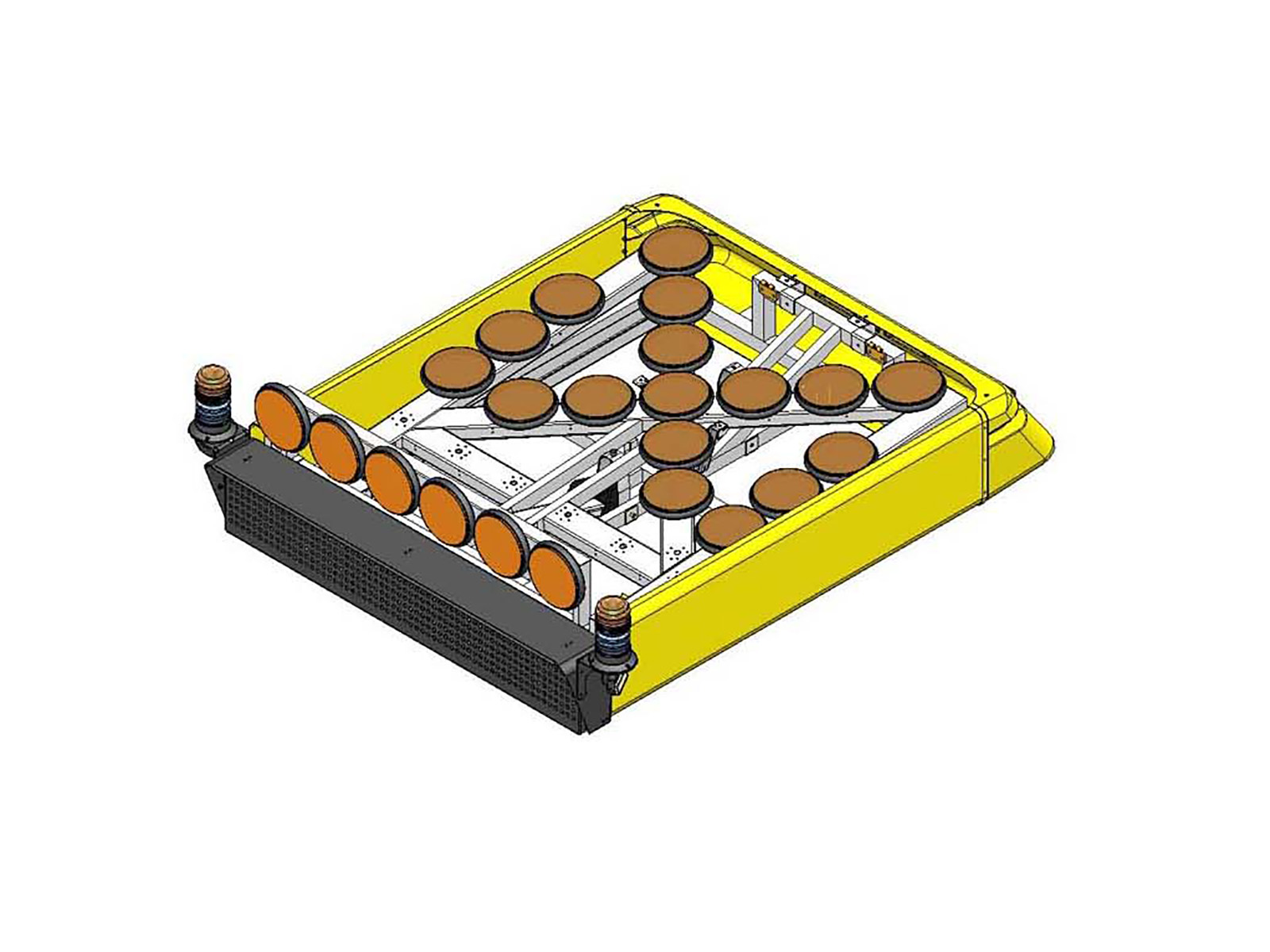 Ensemble de toit ZENO avec triangle, PMV et chassis LS jaune