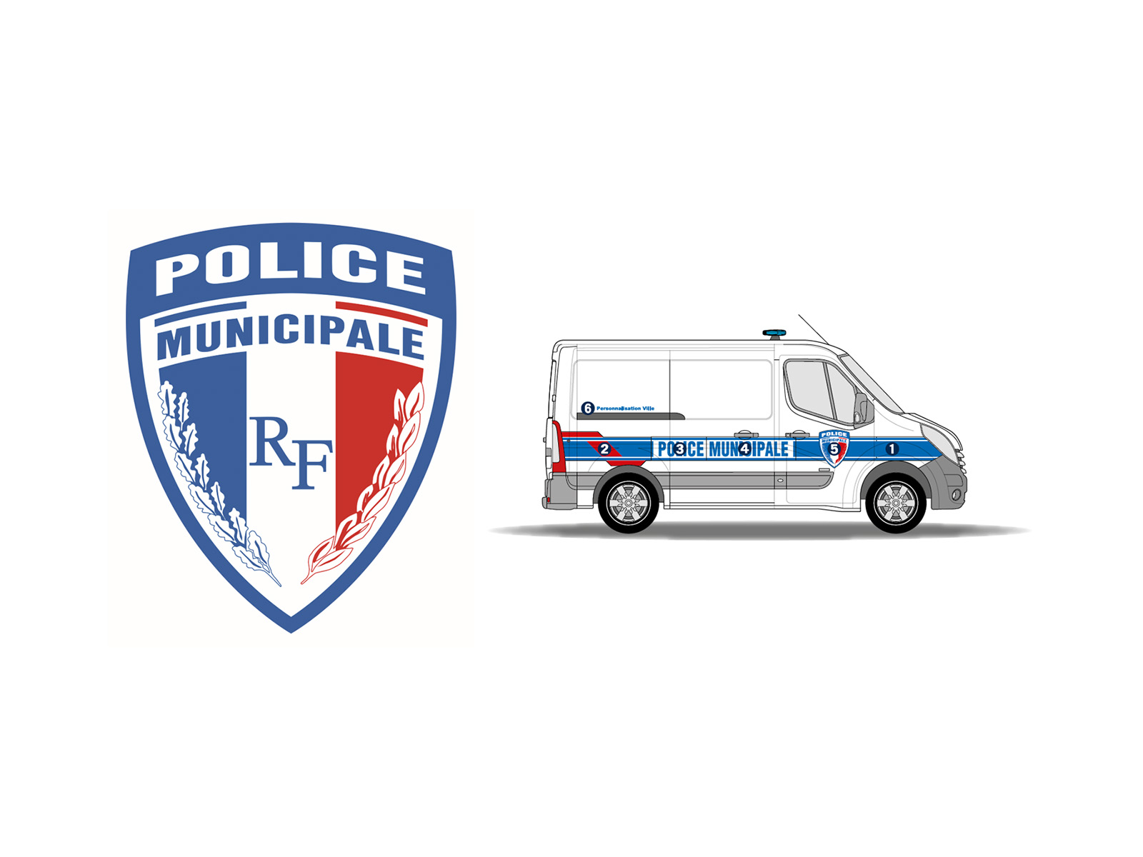 Kit complet sérigraphie police municipale VU