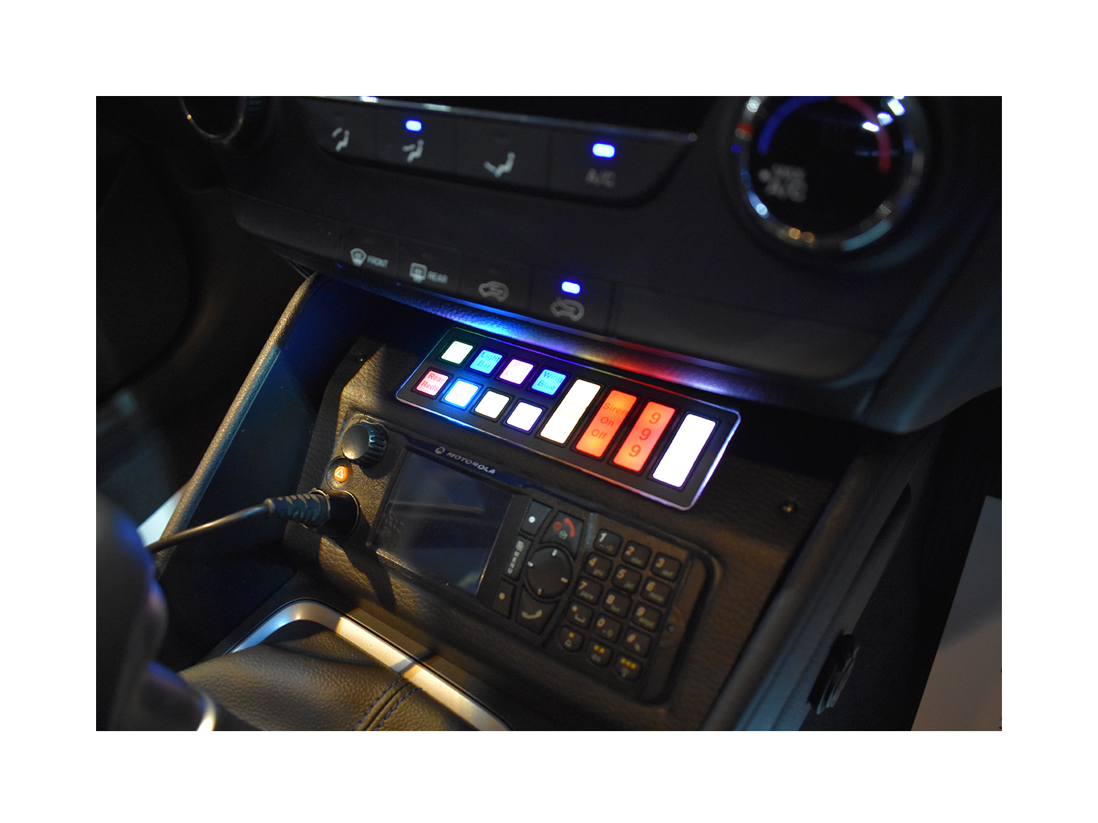 MCS-F16 MaxiPlus Switch Panel - DIN Mount/Flush Fit Mounted Lit