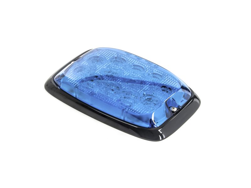 R6 Responder Series 12-LED Coloured Lens Module Blue Lens Unlit Angle View