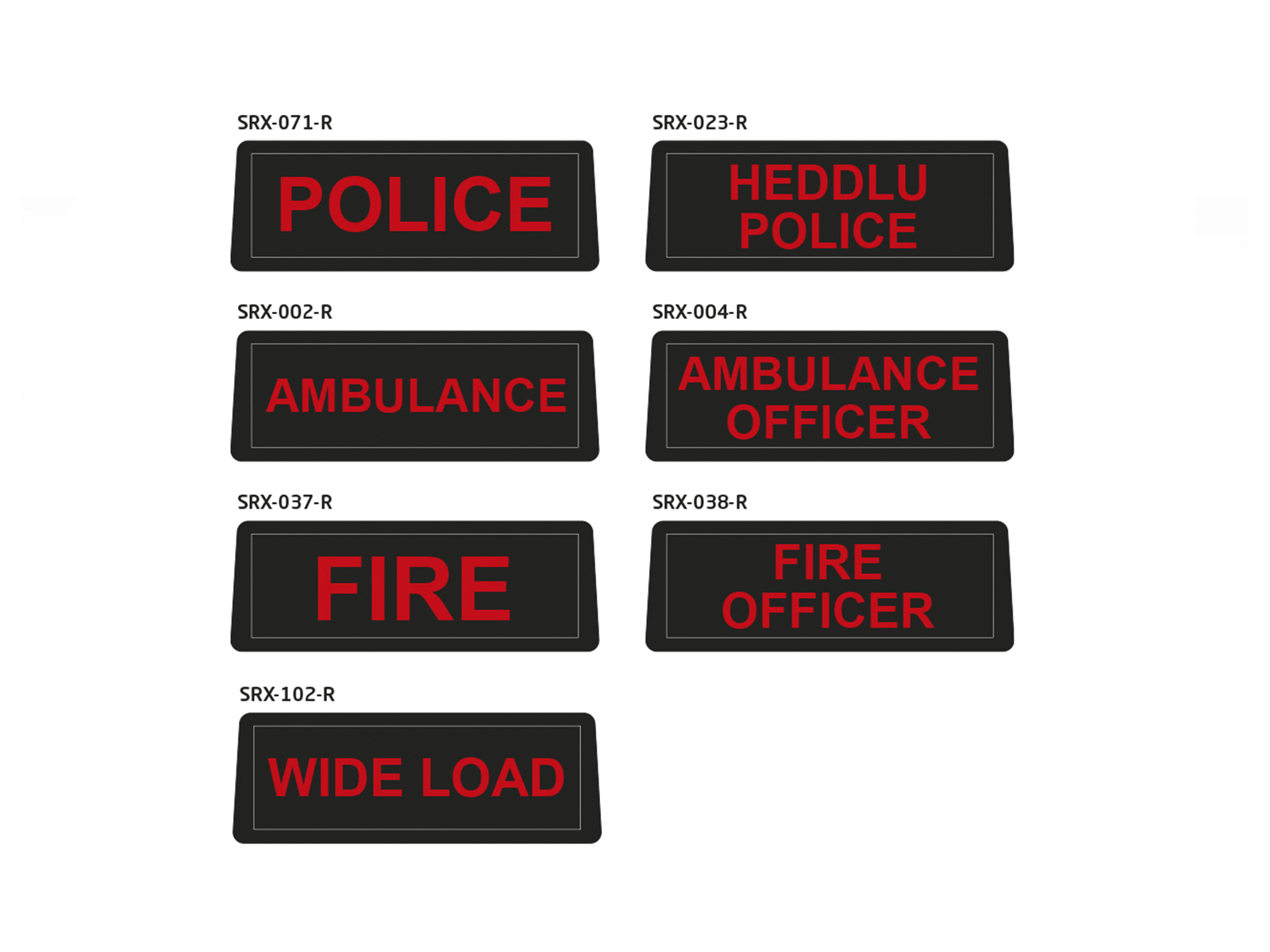 Safe Responder R - Rear LED Sign Group