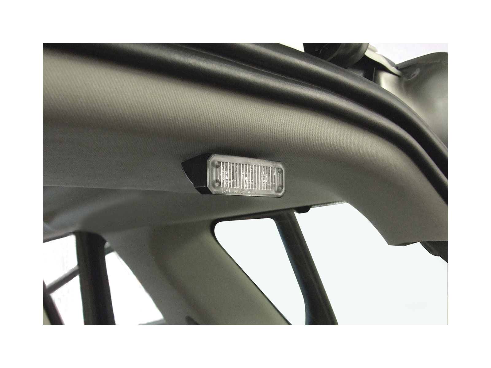 Mini Stealth - 3-way Flush Fit (Hood Mount) LED Modules for Horizontal Mounting In Situ Vehicle Interior Mounted onto Upholstery of Doorwell