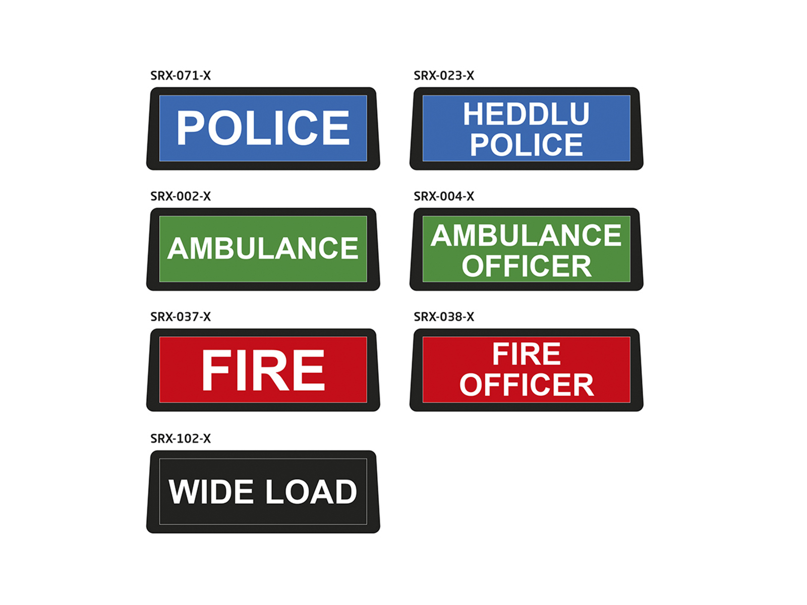 Safe Responder X - LED Visor Sign Group