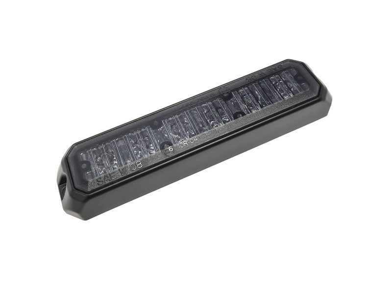 Mini Stealth - 6-way Surface Mount Smoked Lens LED Modules Angle View Unlit