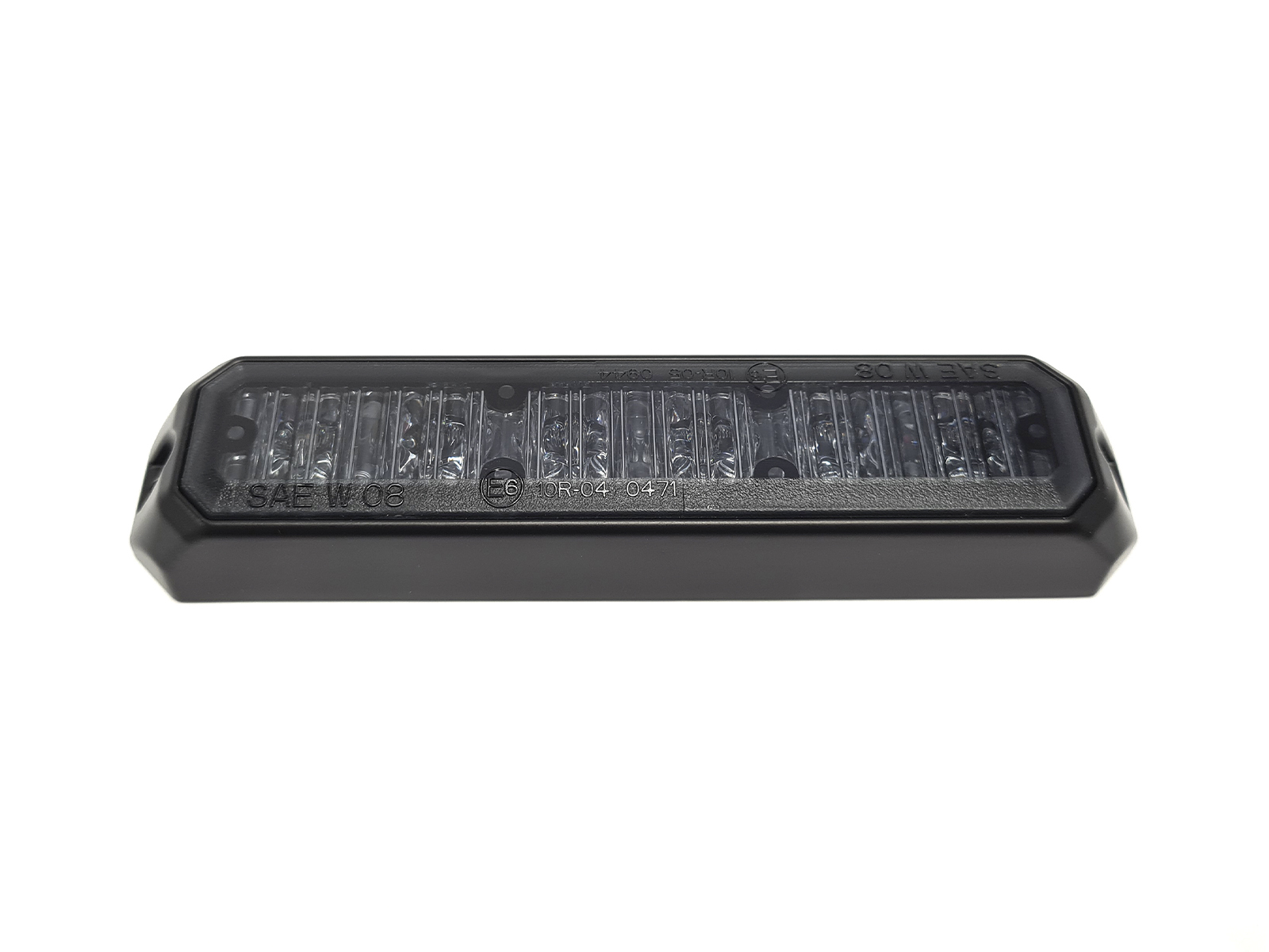 Mini Stealth - 6-way Surface Mount Smoked Lens LED Modules Side View Unlit