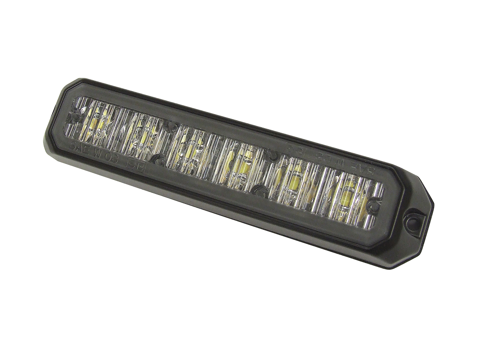 Mini Stealth - 6-way Horizontal Surface Mount LED Modules Angle View