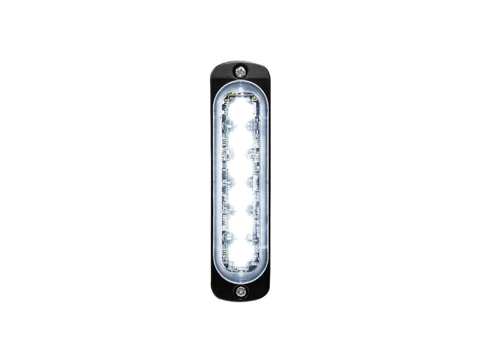 Super-Thin Single Colour 6-LED Module Front View White Lit Vertical